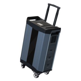 Trolley case, 2515Wh portable power station, for outdoor travel, home backup power, 3âˆšÃ³AC120V output, a total of 2000W stable output power, peak power