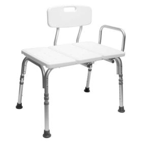 Tub Transfer Bench with Height Adjustable Legs, Convertible for Left- or Right-Hand Entry