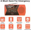 Emergency Hand Crank Radio with LED Flashlight for Emergency, Portable Weather Radio with 2000mAh Power Bank Phone Charger, USB Charged & Solar Power