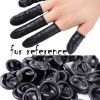 500 Pcs Disposable Finger Cots Latex Rubber Fingertips Protective Finger Gloves for Jewelry Cleaning Painting Crafting, Black