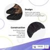 Black Polypropylene Shoe Covers for Indoors. Pack of 100 Disposable Shoe Covers 15.75"x6" with Secure Elastic and Seamless Bottom. Large 15 3/4 x 6 Sh