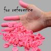 500 Pcs Disposable Finger Cots Latex Rubber Fingertips Protective Finger Gloves for Beauty Salon Painting Crafting, Pink