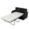 Pull Out Sofa Bed with USB Charging Port and 3-pin Plug; Sleeper Sofa Bed with Twin Size Mattress Pad; Loveseat Sleeper for Living Room; Small Apartme