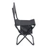 4-piece Folding Outdoor Chair with Storage Bag; Portable Chair for indoor; Outdoor Camping; Picnics and Fishing; Grey