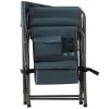 2-piece Padded Folding Outdoor Chair with Storage Pockets; Lightweight Oversized Directors Chair for indoor; Outdoor Camping; Picnics and Fishing; Blu