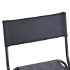 4-piece Folding Outdoor Chair with Storage Bag; Portable Chair for indoor; Outdoor Camping; Picnics and Fishing; Grey