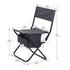 4-piece Folding Outdoor Chair with Storage Bag; Portable Chair for indoor; Outdoor Camping; Picnics and Fishing; Grey