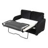 Pull Out Sofa Bed with USB Charging Port and 3-pin Plug; Sleeper Sofa Bed with Twin Size Mattress Pad; Loveseat Sleeper for Living Room; Small Apartme