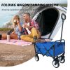 Outdoor Garden Multipurpose Micro Collapsible Beach Trolley Cart Camping Folding Wagon