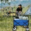 Outdoor Garden Multipurpose Micro Collapsible Beach Trolley Cart Camping Folding Wagon