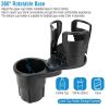 2 In 1 Car Cup Holder Extender Adapter 360Â¬âˆž Rotating Dual Cup Mount Organizer Holder For Most 20 oz Up To 5.9in Coffee Bottle