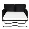 Pull Out Sofa Bed with USB Charging Port and 3-pin Plug; Sleeper Sofa Bed with Twin Size Mattress Pad; Loveseat Sleeper for Living Room; Small Apartme