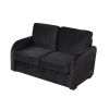 Pull Out Sofa Bed with USB Charging Port and 3-pin Plug; Sleeper Sofa Bed with Twin Size Mattress Pad; Loveseat Sleeper for Living Room; Small Apartme