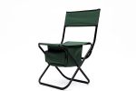 2-piece Folding Outdoor Chair with Storage Bag; Portable Chair for indoor; Outdoor Camping; Picnics and Fishing; Green