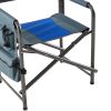 1-piece Padded Folding Outdoor Chair with Storage Pockets; Lightweight Oversized Directors Chair for indoor; Outdoor Camping; Picnics and Fishing; Blu