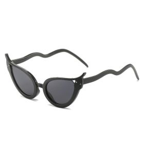 Cat's Eye Snake-shaped Personality Spot Drill Hip Hop Gradient Sunglasses (Option: Regular-C1)