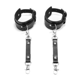 Cross-border Hot Sale Nightclub Charm Queen Fashion All-match Leather Shapewear Mask Decoration Belt Cummerbund Handcuffs Set (Option: Handcuffs BH1014)