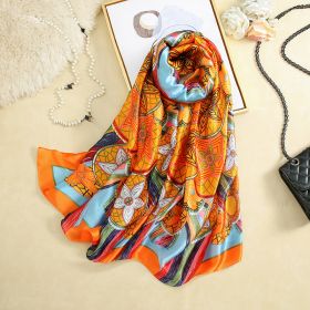 All-in-one Sunscreen Shawl Travel Silk Scarf Women's Beach Towel (Option: Color3)