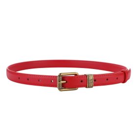 Women's Jeans Fashion Versatile Belt (Option: Red-100cm)