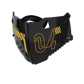 Punk Mask Cat Ears Headband Function Two-dimensional Sci-fi Machinery (Option: Mask black gold)