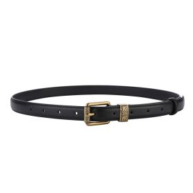 Women's Jeans Fashion Versatile Belt (Option: Black-100cm)