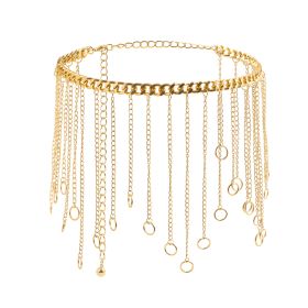 Summer Beach Accessories Personality Fashion Women's Body Chain Fringe Pendant Waist Chain Sexy Chain Accessories (Color: Gold)