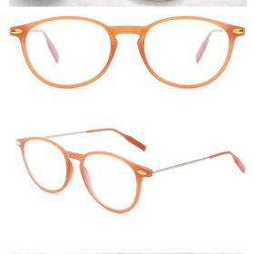 HD Anti-blue Ray Flat Reading Glasses (Option: 300-Yellow)