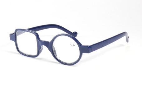 Irregular Glasses Frame Resin Presbyopic Glasses Reading (Option: Blue 1 Â¬âˆ‘ 00)