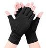 Half Finger Joint Pressure Gloves Are Warm Breathable And Slip Resistant (Option: Black-XL)