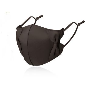 Ice Silk Mask ThinSpecial For Washable To Adjust The Cooling Feeling (Option: Butterfly Festival dark brown-One size)