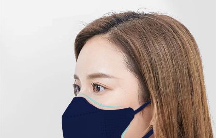 Comfortable 3-layer Thin Disposable Breathable Face Mask (Option: Dark Blue-50PCS)