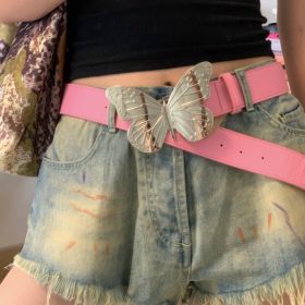 Spicy Girl Versatile Jeans Decorative Belt (Color: Pink)