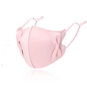 Ice Silk Mask ThinSpecial For Washable To Adjust The Cooling Feeling (Option: Butterfly pink-One size)