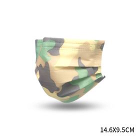 Pinnacle Camouflage Disposable Mask (Option: Yellow camouflage trumpet-Pack of 10pieces)