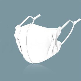 Ice Silk Mask ThinSpecial For Washable To Adjust The Cooling Feeling (Option: Butterfly Festival White-One size)