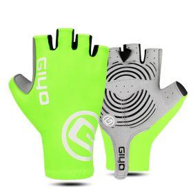 Men's And Women's Fashion Simple Cycling Gloves (Option: Fluorescent Yellow-2XL)