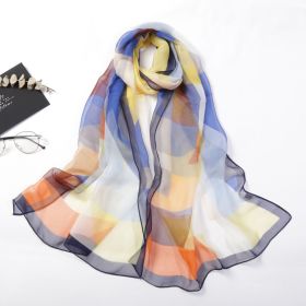 Casual Colorful Triangle Geometric Light And Delicate Silk Scarves (Option: Colorful Triangle 1-160)