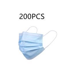 Civil Dust Masks For Protection And Epidemic Prevention Products (Option: Blue-200PCS)