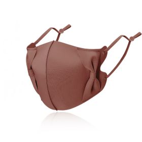 Ice Silk Mask ThinSpecial For Washable To Adjust The Cooling Feeling (Option: Butterfly Brown-One size)