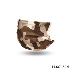 Pinnacle Camouflage Disposable Mask (Option: Brown camouflage trumpet-Pack of 10pieces)