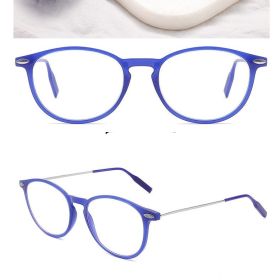 HD Anti-blue Ray Flat Reading Glasses (Option: 150-Blue)