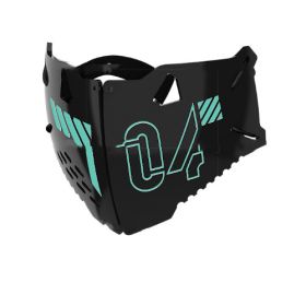 Punk Mask Cat Ears Headband Function Two-dimensional Sci-fi Machinery (Option: Mask black cyan)