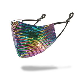 Sequined Cotton Adult Personalized Dustproof And Breathable Washable Mask (Option: Multicolor-One size)