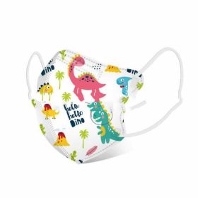 Disposable Four-layer Children's 3D Three-dimensional Protective Cartoon Printing Autumn And Winter Mask (Option: Style5-XS code 1or4s 10color bags-10PCS)