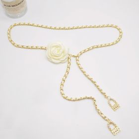 Camellia Woven Waist Chain Accessories Women (Option: A)