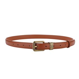 Women's Jeans Fashion Versatile Belt (Option: Brown-100cm)