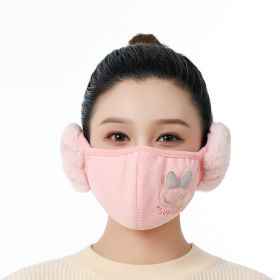 Winter Windproof Warm Mask Womens Earmuffs (Option: 1pink)