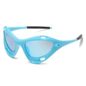 Large Frame Cat Eye Personality Hollow Out Cycling Sunglasses (Option: C5)