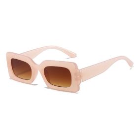 Small Frame Vintage Sunglasses Sunglasses (Option: Pink Frame Gradient Tea)