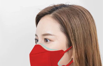 Comfortable 3-layer Thin Disposable Breathable Face Mask (Option: Red-50PCS)